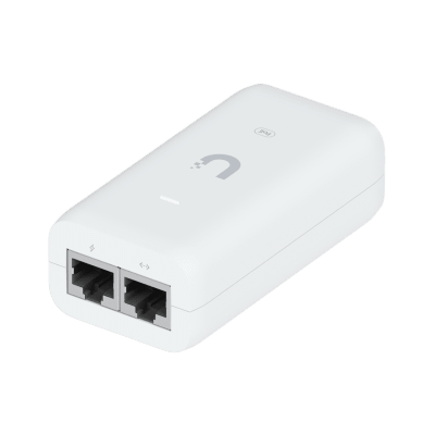 Inyector / Adaptador POE UniFi U-POE (48 VDC, 0.32 A hasta 15W) puerto Gigabit, ideal para equipos UniFi, incluye cable AC · UBIQUITI